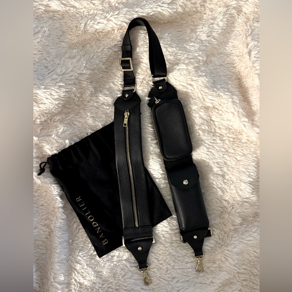 Bandolier BILLIE Crossbody strap (Genuine Leather) gold hardware
